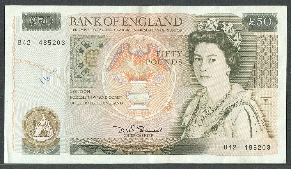 England, P-381a, ND (1981-93) 50 Pound Note
